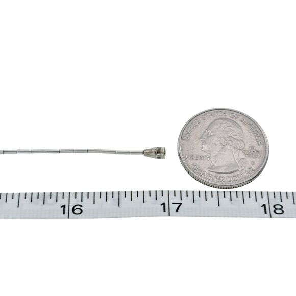 Vintage Liquid Silver Sterling 925 Red Jasper Nugget Necklace 17" - Picture 3 of 4